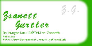 zsanett gurtler business card